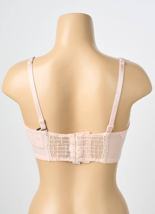 Sutien efect material satinat sutien cupe întregi cu decolteu înalt roz LOUISA BRACQ femme