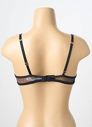 Sutien efect material satinat sutien balconet cu decolteu înalt negru LISE CHARMEL femeie
