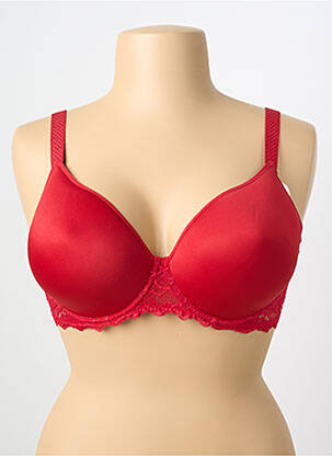 Sutien efect material satinat top sutien modelat roșu SIMONE PERELE femeie