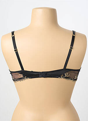 Sutien efect material satinat sutien cupe întregi cu decolteu înalt negru LISE CHARMEL femeie