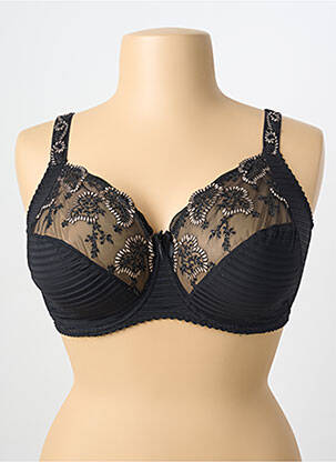 Sutien efect material satinat sutien cupe întregi cu decolteu înalt negru SIMONE PERELE femme