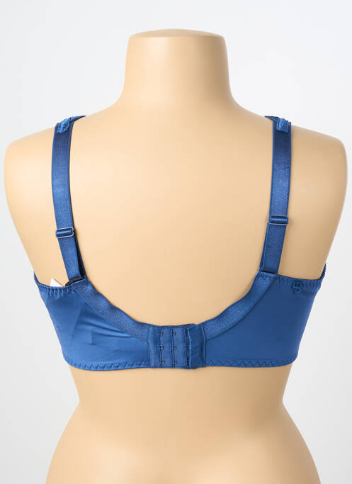 Sutien efect material satinat sutien cupe întregi cu decolteu înalt albastru LOUISA BRACQ femme