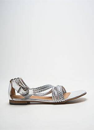 Sandale/pantofi decupați chiquet toc plat până la 3 cm argintiu HEINE femme