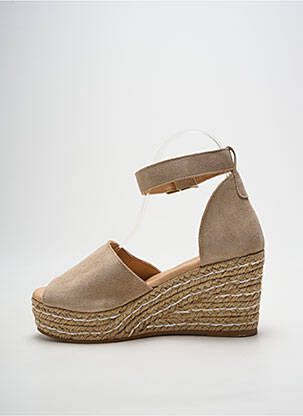 Espadrile închidere cu bride toc de 7 la 9 cm bej HEINE femeie
