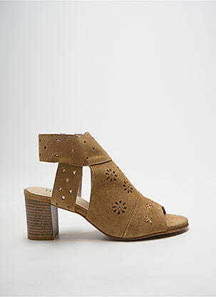 Botine/ghete nubuc toc de 4 la 6 cm maro HEINE femeie