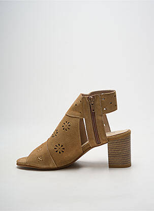 Botine/ghete nubuc toc de 4 la 6 cm maro HEINE femeie