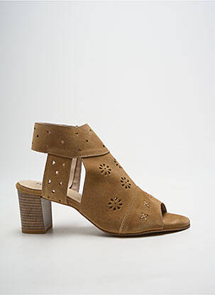 Botine/ghete nubuc toc de 4 la 6 cm maro HEINE femeie