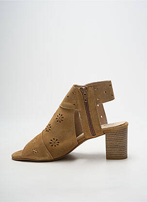 Botine/ghete nubuc toc de 4 la 6 cm maro HEINE femeie