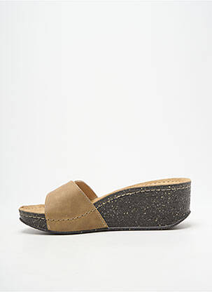 Mulete/saboți vârf deschis toc de 4 la 6 cm maro DR.FEET femeie