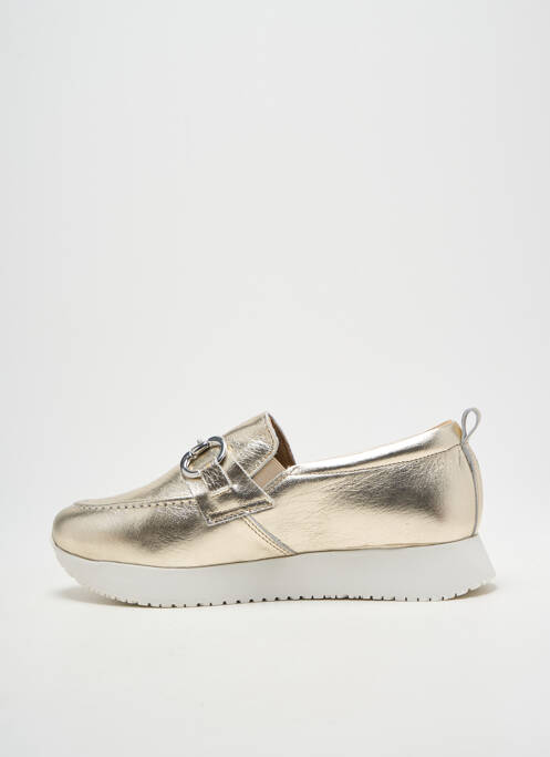 Mocasini țesătură satinată toc plat până la 3 cm auriu HEINE femme