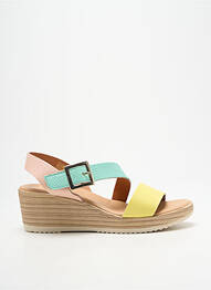Sandale/pantofi decupați toc platformă toc de 4 la 6 cm galben HEINE femme