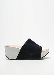 Mulete/saboți vârf deschis toc de 7 la 9 cm argintiu ANDREA CONTI femme
