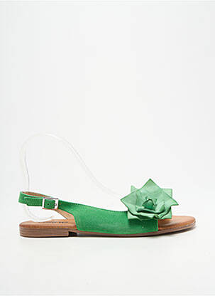 Sandale/pantofi decupați chiquet toc plat până la 3 cm verde HEINE femeie