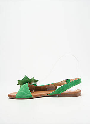 Sandale/pantofi decupați chiquet toc plat până la 3 cm verde HEINE femeie
