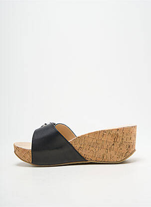Mulete/saboți țesătură satinată toc de 7 la 9 cm negru ANDREA CONTI femeie