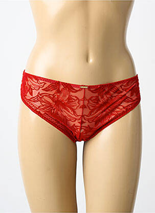 Chilot efect material satinat roșu AUBADE femme