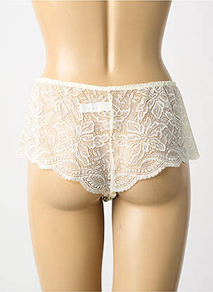 Shorty efect material satinat bej SIMONE PERELE femeie