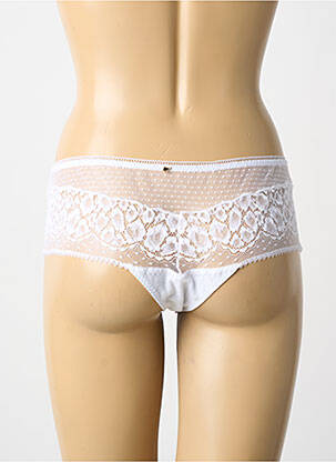 Shorty efect material satinat alb AUBADE femeie