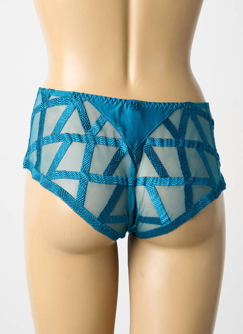 Chilot efect material satinat albastru LOUISA BRACQ femme