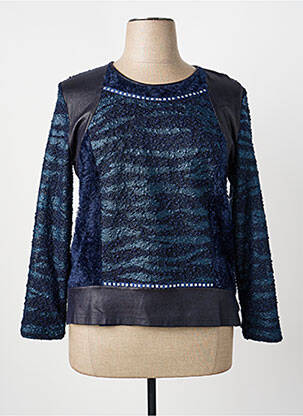 Top elasticitate mâneci lungi albastru GUY DUBOUIS femme