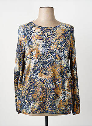 Pulover elasticitate mâneci lungi albastru BARBARA LEBEK femme