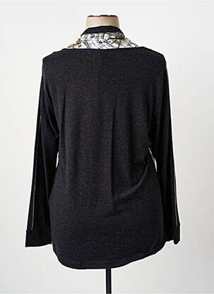 Tricou imprimeu fantezie mâneci lungi gri DOLCEZZA femeie