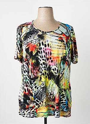 Tricou elasticitate mâneci scurte negru GUY DUBOUIS femme