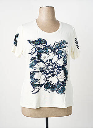 Tricou elasticitate mâneci scurte bej GUY DUBOUIS femme