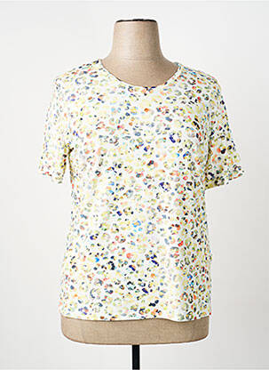 Tricou guler în v mâneci scurte galben BARBARA LEBEK femme