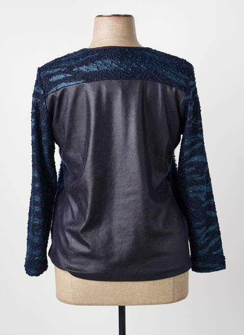 Top elasticitate mâneci lungi albastru GUY DUBOUIS femme