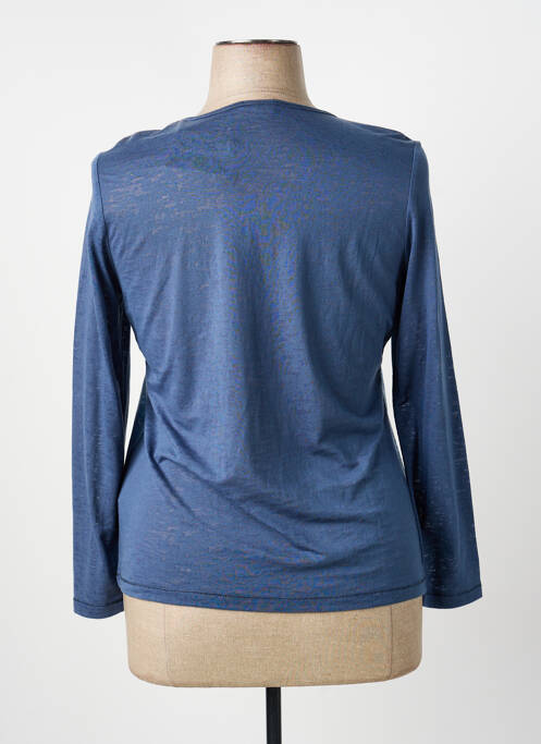 Tricou imprimeu fantezie mâneci lungi albastru BARBARA LEBEK femme