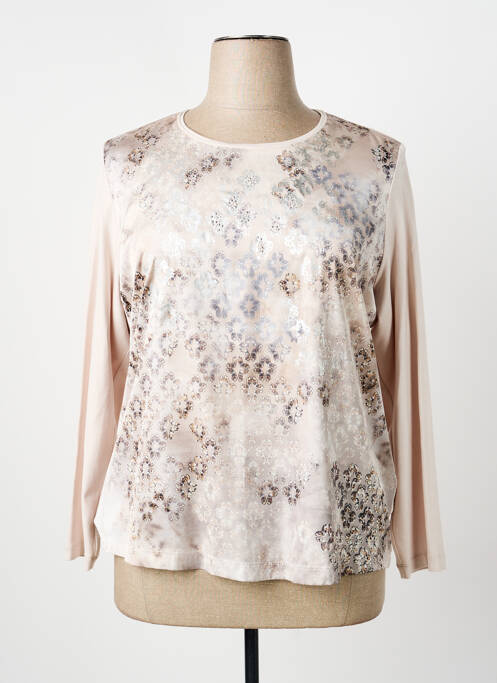 Tricou elasticitate mâneci lungi bej RABE femme