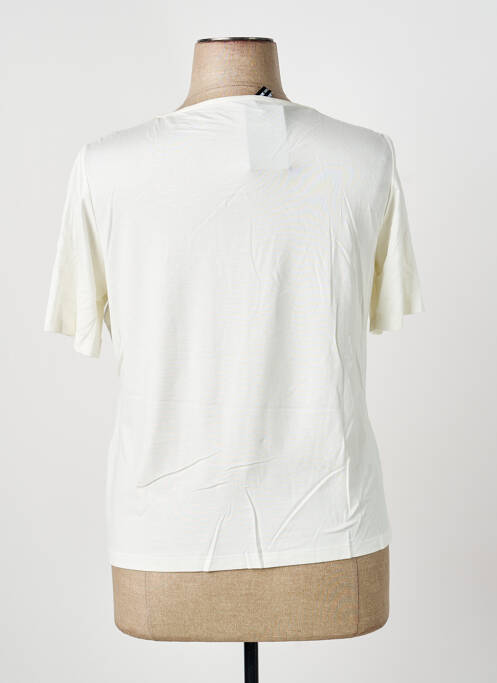 Top elasticitate mâneci scurte bej FRANK WALDER femme