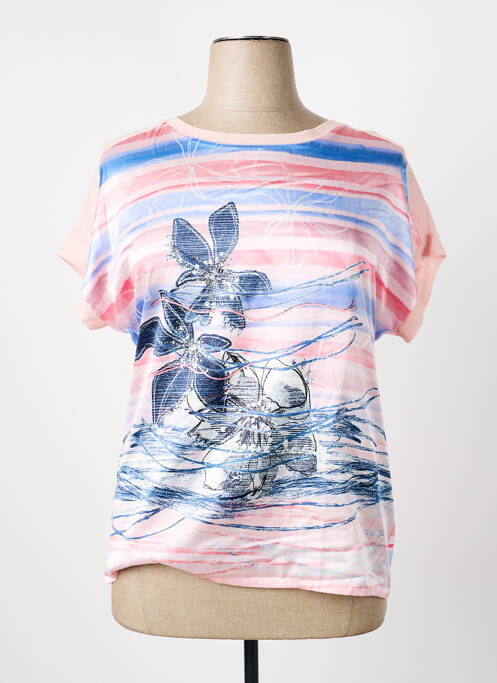 Tricou guler rotund mâneci scurte roz THOMAS RABE femme