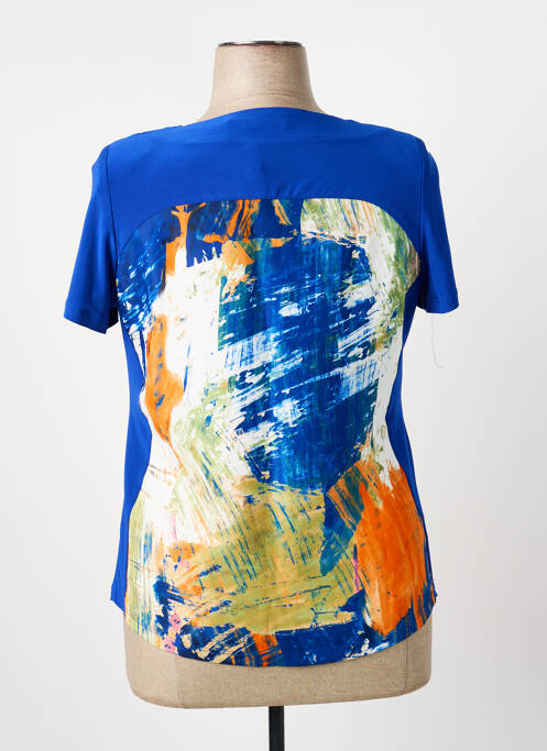 Top imprimeu fantezie mâneci scurte albastru ARONA femme