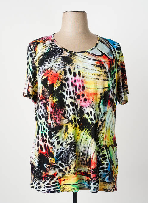 Tricou elasticitate mâneci scurte negru GUY DUBOUIS femme