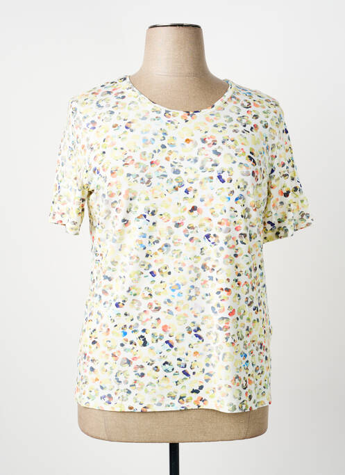 Tricou guler în v mâneci scurte galben BARBARA LEBEK femme