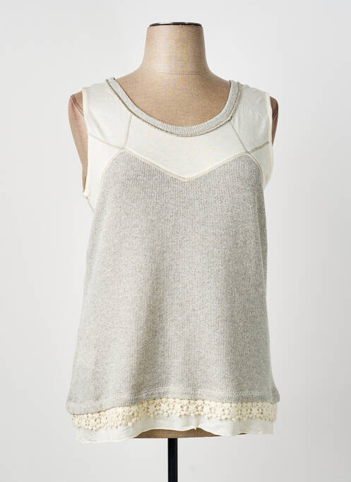 Top elasticitate fără mâneci bej PAZ TORRAS femme