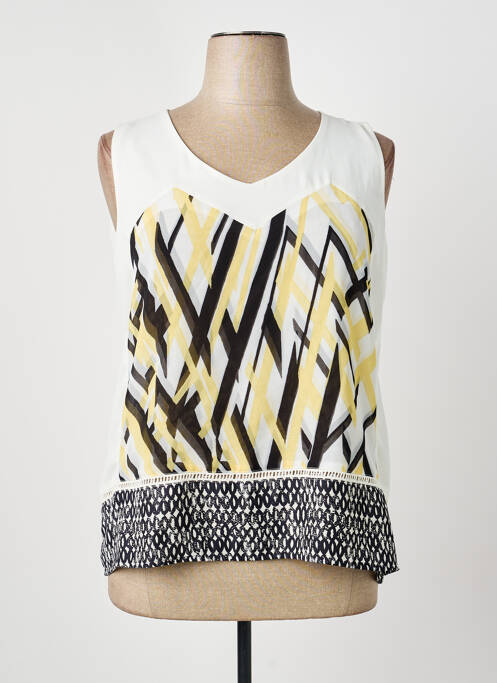 Top croială fluidă fără mâneci galben ANDAMIO femme