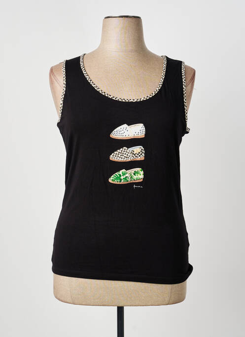 Maiou elasticitate fără mâneci negru ANANKE femme