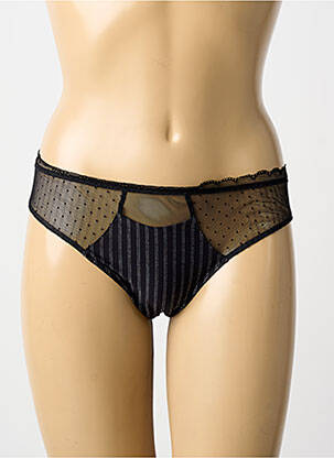 Chilot efect material satinat negru ANTIGEL femeie