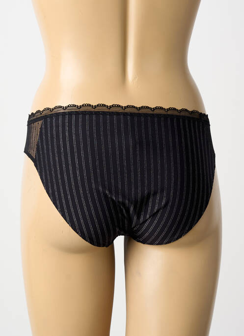 Chilot efect material satinat negru ANTIGEL femme