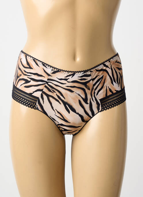 Shorty efect material satinat bej ANTIGEL femme