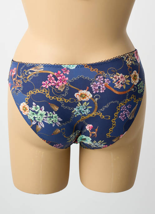 Chilot efect material satinat albastru ANTIGEL femme