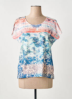 Tricou imprimeu fantezie mâneci scurte portocaliu GUY DUBOUIS femme