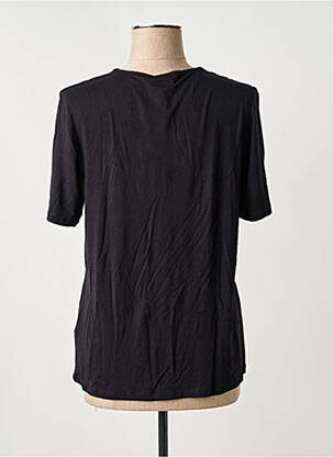 Tricou croială dreaptă mâneci scurte negru BARBARA LEBEK femeie