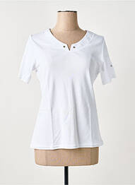 Tricou croială cambrată mâneci scurte alb TELMAIL femme