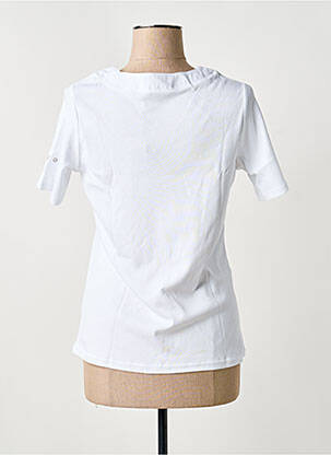 Tricou croială cambrată mâneci scurte alb TELMAIL femeie