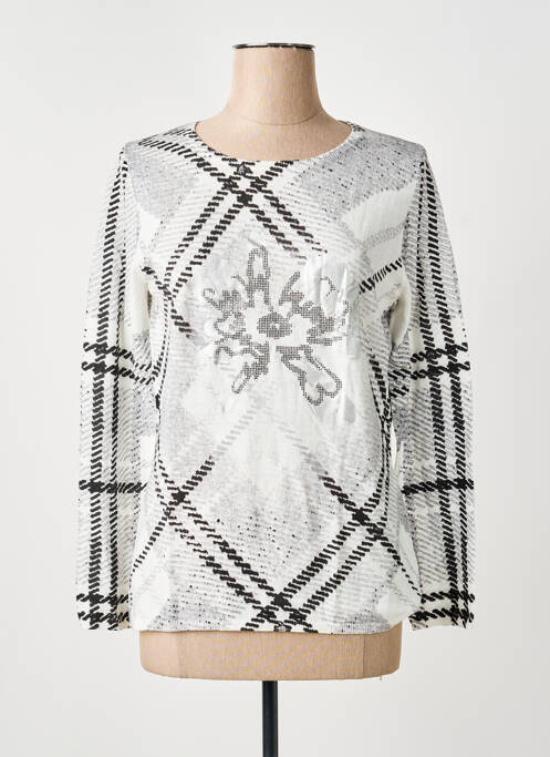 Tricou imprimeu fantezie mâneci lungi gri THOMAS RABE femme