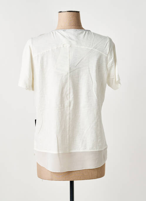 Tricou imprimeu fantezie mâneci scurte alb CAPUCCINO femme